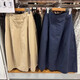 UNIQLQ優(yōu)衣官庫春夏新款女裝繭型碎花半身裙 高腰A字裙顯瘦中長裙476319/474956 優(yōu)衣庫（UNIQLO）藏青(純色) XL