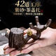 來(lái)點(diǎn)喜上眉檔創(chuàng)意紫砂茶寵擺件蓋置茶漏托過(guò)濾底座功夫茶具茶道零配件 黑色喜上眉梢-紅喜鵲
