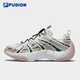 FILA FUSION斐樂潮牌女鞋2025夏季新款網(wǎng)面透氣運動鞋女脊骨鞋2 灰白/霧灰-MF 37.5
