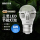 三思燈泡led節(jié)能燈泡照明燈泡螺口床頭燈浴霸燈泡電燈護(hù)眼日光白熾燈 8W 冷白光-5000k