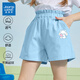 真維斯女童短褲夏季兒童夏裝2026年新款褲子洋氣女孩五分褲外穿薄款 【100%純棉短褲】牛仔藍/愛心狗 110