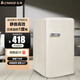 志高【一級能效】新歐式復古迷你雙開門冰箱冰吧靜音家用小型電冰箱客廳出租房宿舍防潮冷藏冷凍省電 72復古白單冷藏【三天僅約一度電+輕音節(jié)能】