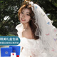 妖嬈貓新娘頭紗女生領(lǐng)證登記拍照結(jié)表白求婚生日禮物女生高級(jí)感送女朋友