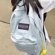 JANSPORT初高中生書包大學(xué)生電腦包防水耐用校園多巴胺高顏值 霧霾藍(lán)4QUE側(cè)袋+隔層