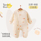 翹腳鴨嬰兒衣服220g新生兒連體衣加厚夾棉服外出保暖秋冬季滿(mǎn)月寶寶外套