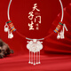 銀意坊天子門生銀鎖長命鎖嬰兒足銀999寶寶銀項(xiàng)圈兒童銀飾滿月百天禮物 【帶配件】天子門生項(xiàng)圈約43克