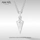 AWNL【生日禮物送男友】時(shí)空之箭北歐M隕石項鏈男吊墜輕奢時(shí)尚飾品 時(shí)空之箭項鏈 纜繩鏈款 61.5CM