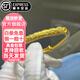 吉財運光面推拉黃金手鐲女實(shí)心可調節999金包銀手鐲活口送女友生日禮物 包金2克總重22克孔雀推拉手鐲