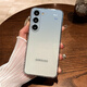 晨京 適用三星S25手機殼漸變純色GalaxyS24新款透明S23鏡頭全包S22+套創(chuàng  )意個(gè)性簡(jiǎn)約軟硅膠24ULTRA防摔 透明-頂部漸變藍色 三星Galaxy S23
