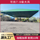 定制推拉雨棚大型倉庫推拉蓬物流移動(dòng)推拉棚排檔推拉篷戶(hù)外帳篷 定制雙邊立柱架空電動(dòng)雨棚