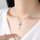 網(wǎng)紅鑰匙銀項鏈女S925純銀鎖骨鏈2025新款鎖頭吊墜女友圣誕節禮物 S925純銀-白金色-精美禮盒