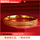 BUKKEHAVE金包銀銅錢(qián)手鐲女款金首飾復古錢(qián)幣實(shí)心輕奢感納福素圈手鐲 銅錢(qián)手鐲52圈口 約24克