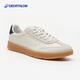 迪卡儂（DECATHLON）德訓(xùn)鞋女復(fù)古T頭鞋牛皮低幫Trainer70 女士運動休閑鞋 米白灰 36