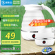 小米奇【旅行好物】電水壺折疊水壺 家用旅行便攜式燒水壺電熱水壺 母嬰食品級硅膠智能防干燒保溫小型 0.6L 開(kāi)關(guān)款簡(jiǎn)約白