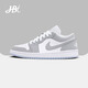 耐克（NIKE）【潮】Air Jordan aj1板鞋男女情侶新款低幫休閑耐磨運(yùn)動籃球鞋 DC0774-105 灰白 38