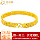 金昌祥 黃金手鏈 999足金三排小魚(yú)女士黃金手鏈 顯寬顯粗精美精致手鏈 鏈長(cháng)17CM金重18.36g