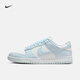 耐克（NIKE）官方女子甜美蕾絲板鞋夏季新款運(yùn)動(dòng)鞋 DUNK LOW IB7311 100白/紫藍(lán) 36.5