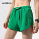 馬孔多（macondo）【健將同款】3英寸跑步短褲7代有內襯速干涼感防曬三口袋運動(dòng)褲 復古綠色 女款 L 【男125-140/女115-130斤】