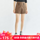 哥弟真的好（GIRDEAR）女裝復(fù)古格紋高腰直筒休閑短褲女A100058 橙綠格 XS (1碼)