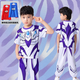 圣閑男童夏款奧特曼衣服帶胸?zé)羲俑梢路牢醚澨籽b六一服裝男孩生日禮物 帶胸?zé)?無限賽羅防蚊褲套裝+披風(fēng) 110