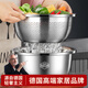 WCZ德國(guó)高端304不銹鋼盆洗菜盆子家用廚房瀝水籃湯盆和面打蛋漏盆淘 30420漏盆+20實(shí)盆