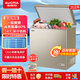 澳柯瑪（AUCMA）低霜家用小型冰柜超低溫單溫柜 電子溫控冷凍柜冷藏柜兩用零下34度低溫商用冷柜合金內膽 金色 202升 BC/BD-202DTEX