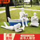 匯奇尚品玻璃鋼讀書人雕塑戶外現(xiàn)代抽象人物校園園林景觀裝飾品閱讀者擺件 定制