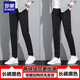 羅蒙（ROMON）休閑褲男春秋直筒百搭修身透氣純色長(cháng)褲商務(wù)緊身小腳小西男士褲子 長(cháng)褲黑色+長(cháng)褲黑色 32