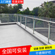 GZ GUO ZHENG別墅陽(yáng)臺玻璃護欄304不銹鋼工程立柱地鐵商場(chǎng)戶(hù)外樓梯扶手欄桿 60*8實(shí)心鋼板1050高單支立柱