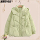 溫蔓爾大童羽絨服女12-15歲新款寬松版棉衣初中高中學(xué)生面包服羽絨棉服2 綠色 185 2XL 120140斤