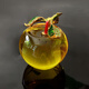 CLCEY禮物大號創(chuàng  )意飾品水晶蘋(píng)果創(chuàng  )意仿真水果創(chuàng  )意飾品加工地直銷(xiāo)禮盒裝 70三葉黃蘋(píng)果