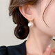伊燦施家正圓仿珍珠耳釘女簡(jiǎn)約高級(jí)感耳環(huán)2025年新款爆款氣質(zhì)百搭耳飾 正圓珍珠耳釘-14mm