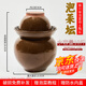 黔匯友老式四川泡菜壇子土陶加厚酸菜腌菜壇子家用小號(hào)水密封陶瓷咸菜罐 10斤水容量【加厚配內(nèi)蓋】