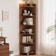 芳鏡實(shí)木轉角置物架客廳墻角柜臥室轉角柜靠墻拐角柜墻邊三角落地書(shū)架 胡桃色#轉角書(shū)架【進(jìn)口橡膠木·無(wú)貼皮】 5層：30cm*30cm*150cm