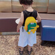 星昔兒童帆布雙肩包女可愛卡通幼兒園書包迷你小男童背包春游徒步包包 黃色小號