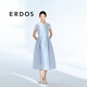 ERDOS【復(fù)古赫本風(fēng)】25春夏圓領(lǐng)格紋收腰中長款女A字裙連衣裙 混色格 L 170/88A