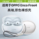 ESCASE適用oppoencofree4保護(hù)套透明全包防摔無線藍(lán)牙耳機(jī)防摔防塵硅膠男女防污耐磨透明+掛繩