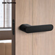 頂固木門(mén)鎖室內臥室通用型鎖具家用靜音磁吸鎖意式生態(tài)門(mén)把手手柄 圓把手-啞光黑-一體式房門(mén)鎖 通用型
