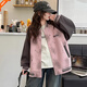 諾佳微淇女童外套春秋款2025新款兒童棒球服秋裝洋氣女大童秋季寬松夾克潮 粉色 160
