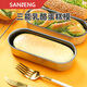 三能（SANNENG）熱狗模具橢圓長(cháng)款不沾易脫模烘焙工具家用小模具乳酪蛋糕模具 800系列不沾單個(gè)裝SN6866