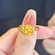 瑞諾黃金玫瑰花戒女新款999足金復(fù)古指環(huán)戒子情人節(jié)禮物送女友 禮盒