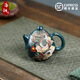 洛湘高端紫砂壺名家張小嶺純手工泡茶壺單壺原礦墨綠泥家用茶器收藏級 龍蛋壺