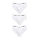 Calvin Kleinck提花腰邊純色棉質(zhì)男士三角內(nèi)褲2661三條裝七夕禮物月光白M