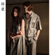 同語(yǔ)（TONGYU）同語(yǔ)25年情侶睡衣新款夏季莫代爾棉吊帶睡裙女士短袖男夏天家居服 M5239-M5240 2XL 180(XXL)男身高183-188cm