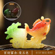 精品茶寵擺件白菜茶桌擺設(shè)茶盤(pán)臺(tái)茶具配件變色茶玩可養(yǎng) 變色百財(cái)錦鯉【玉色】
