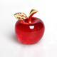水晶蘋(píng)果擺件 創(chuàng  )意平安果工藝品節日禮品車(chē)載家居裝飾汽 50鉆葉紅色