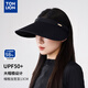唐獅（TonLion）防曬帽女夏季新款防紫外線(xiàn)冰絲粉色太陽(yáng)帽子發(fā)箍大帽檐空頂遮陽(yáng)帽 黑色