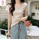 真即基礎款低圓領(lǐng)t恤女短袖正肩夏季新款韓版寬松型純色低領(lǐng)上衣常規 奶白灰 XL