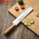 久保利 4cr13不銹合金鋼塑柄鳳梨刀多功能水果刀切西瓜菠蘿哈密瓜果刀具 圓木柄