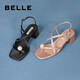 百麗（Belle）鐘楚曦同款珠珠女孩1.0新中式?jīng)鲂疀鲂珺1887BL4 茱萸粉-涼鞋 37 (235mm)